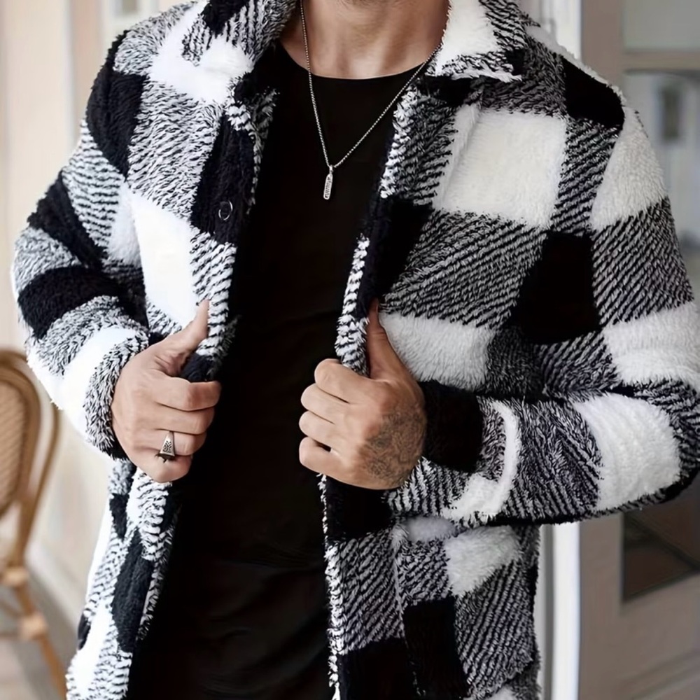 Black and White Plaid Jacket
